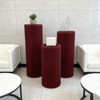 Colonnes pliables en papier, présentoirs cylindriques pour la maison, la boutique, l'exposition, la décoration, les tables de desserts, vente en gros
