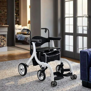 RAfu RF5406A Rollator pour adulte Siège de marcheur 4 roues léger certifié CE Capacité de 110kg Frein à traction linéaire - Product Image 2