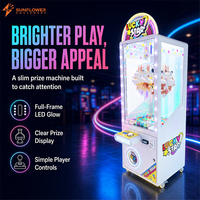 Machine à capsules commerciale d'intérieur à monnayeur avec écran LED RGB pour centre de jeux