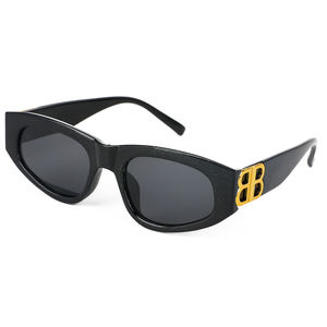 Солнцезащитные очки в стиле ретро с буквами, в стиле инстаграм, в оправе кошачий глаз, УФ-защитные очки, женские 131 RT021 - Product Image 6