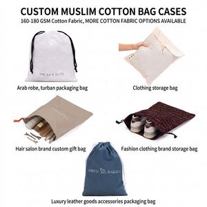 Pochette cadeau en toile de coton réutilisable de luxe avec cordon de serrage, personnalisable en couleur et taille, pour chaussures et sacs, avec logo - Product Image 5