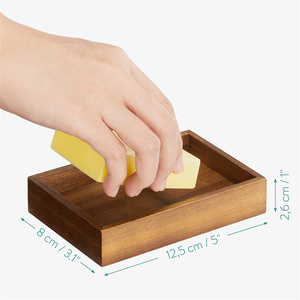 Portasapone in legno portasapone portasapone Set da bagno Acacia 3 pezzi - Product Image 6