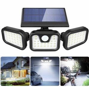 Lampes solaires murales à détecteur de mouvement IP65, lampes solaires de jardin, <span class=keywords><strong>lampe</strong></span> murale LED <span class=keywords><strong>solaire</strong></span>, étanche 3 côtés, 74 LED, lampes solaires d'extérieur - Product Image 2