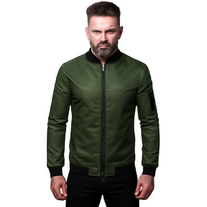Chaqueta Bomber para Hombre con Logotipo Personalizado al por Mayor 2025, Lona de Alta Calidad con Cuello Alto y Cierre de Cremallera para Invierno - Product Image 2