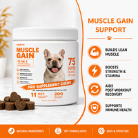 Waylemo 11 en 1 - Friandises à mâcher pour chiens pour le développement musculaire - Complément alimentaire riche en protéines pour soutenir la masse musculaire maigre - Tous âges