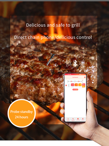 Thermomètre alimentaire Bluetooth véritablement intelligent avec alarme de température Thermomètre à viande sans fil longue distance 500FT avec fonction APP - Product Image 3