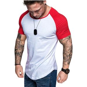 T-shirt <span class=keywords><strong>de</strong></span> sport décontracté à manches courtes pour homme, coupe ajustée, <span class=keywords><strong>col</strong></span> en <span class=keywords><strong>V</strong></span>, respirant, en jersey, couleurs unies, collection été 2026 - Product Image 3