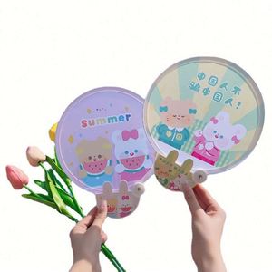 Nuevo Abanico de Mano Plegable Personalizado de Tela con Diseño Redondo - Product Image 1