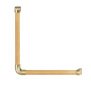 Barras de apoyo de madera maciza de 90 cm y 135 cm con marco de aluminio, barandilla de seguridad antideslizante para baño, para personas mayores, estilo moderno y sencillo - Product Image 5