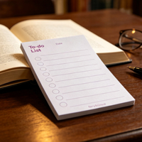 Bloc-notes personnalisé pour liste de tâches, bloc-notes à feuilles détachables, liste de choses à faire personnalisée, bloc-notes avec logo personnalisé, papeterie de bureau, bloc-notes de planification