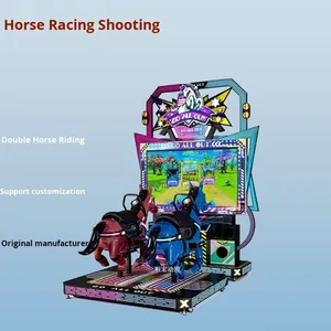 Grande machine de jeu de simulation d'équitation et de tir à monnayeur, personnalisable, pour deux joueurs, en fibre de verre, 110/220V - Product Image 3