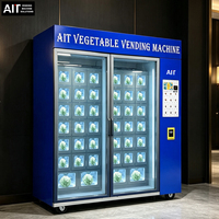 AIT 21,5-inch touchscreen automatische onbemande fruit- en groenteautomaat, accepteert contant geld, munten en QR-codes