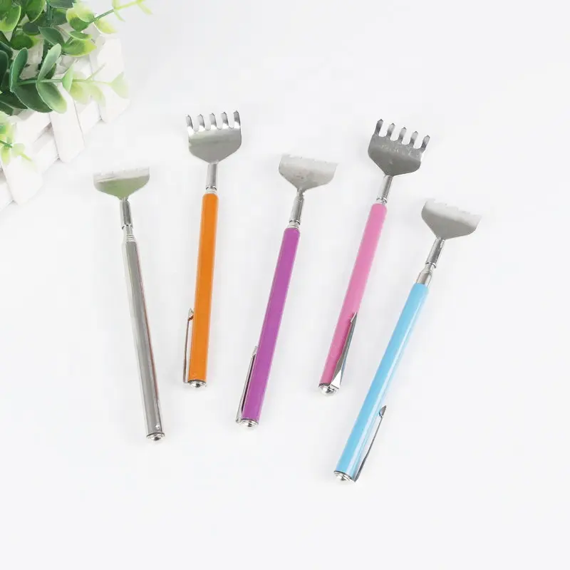 NEW & HOT Telescopic Metal Convenient Portable Hand Shape Wood Back Scratcher With 5 Claw Healthcare