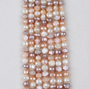 Perlas de Agua Dulce de Dos Caras con Orificio Lateral, 8-9 mm, Perlas Sueltas en Forma Barroca para Manualidades - Product Image 3