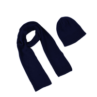 OEM Design Doppelseite gestrickt Fußball Fußball Fan Hals Schal Schädel Kappen benutzer definierte Weihnachts mütze und Schal mit Logo