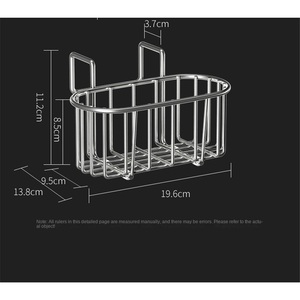 Égouttoir mural en acier inoxydable pour évier de cuisine, écologique, moderne, noir et gris, rangement de cuisine pour le nettoyage - Product Image 6