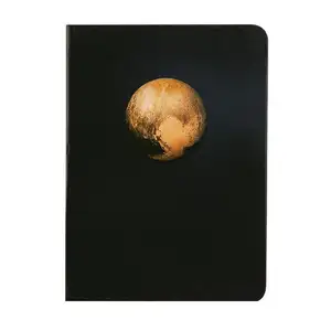 Minimalis Hardcover hitam bagian dalam halaman Notebook Planet kayu Graffiti hitam buku kartu hadiah karyawan