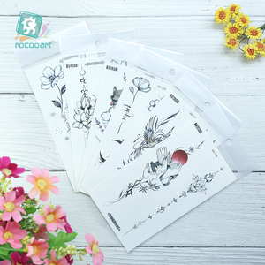 Tato Temporer Motif Bunga untuk Wanita dan Remaja Putri, Tahan Air, Realistis, Hitam, Seksi, Seni Tubuh Wanita - Product Image 5