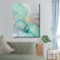 Vente en gros Art mural abstrait en marbre Peinture décorative nordique pour la décoration intérieure