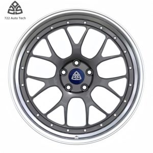 722Auto Juego de 2 Ruedas de Aleación Plateadas Mate de 18-22 Pulgadas 5x112/114.3/120 con Borde Escalonado y Diseño Cóncavo Profundo, Certificadas por DOT/CE - Product Image 4