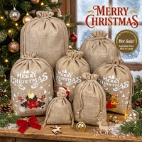 Sacs en lin personnalisables avec cordon de serrage, réutilisables, petits sacs de courses anti-poussière en toile de jute, sacs pour café et aromathérapie, sacs en jute