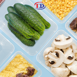 Clear Disposable Rectangular <b>Plastic</b> <b>Food</b> <b>Containers</b> with Lids 550ml 650ml 750ml 1000ml Custom Logo <b>Food</b> Packaging - Product Image 4
