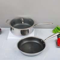 Ustensiles de cuisine uniques fabricants d'ustensiles de cuisine en acier inoxydable ensemble de poêles à frire casseroles de cuisine
