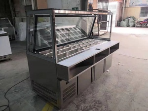 Tủ Lạnh Quầy Trưng Bày Salad Thương Mại Tủ Lạnh Quầy Bar Salad Pizza - Product Image 6