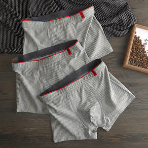 Sous-vêtements de sport en coton pour hommes, shorts pour garçons, pantalons respirants à quatre coins, rayés, confortables, grande taille pour jeunes - Product Image 2