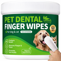 Lingettes dentaires pour animaux de compagnie non parfumées et non irritantes pour nettoyer les dents et éliminer le tartre et la plaque dentaire