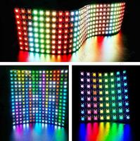 Pantalla LED de Píxeles de 5v 8*8 16* 8*32 Panel de Matriz LED Flexible Programable a Todo Color Tira de Luz Inteligente