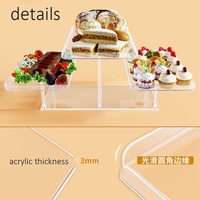 Présentoir à cupcakes en acrylique transparent, 3, 4 ou 5 niveaux, pour mariage, fête et événementiel – Vente en gros usine