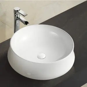 Hy-4115セラミック衛生陶器ローズトップバニティシンクバスルームシンクハンドアートデザイン洗面台