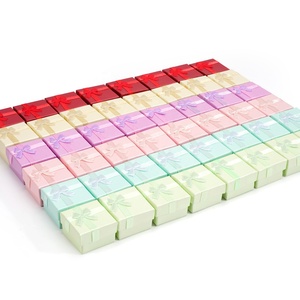 Scatole portagioie rettangolari scatole regalo di imballaggio in carta di design amichevole di qualità <span class=keywords><strong>B</strong></span> con nastro per orecchini ciondolo collana anello - Product Image 6