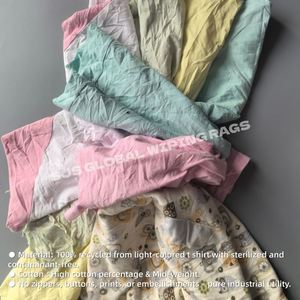 1KG 5KG 10KG 25KG PACK Cleaning Light Colored Rags for Cleaning Mixed Colored Cut Tshirt Rags Cotton <b>Wiping</b> Rags - Product Image 4