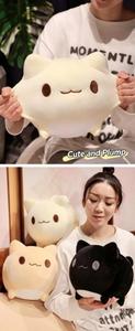 Cute <b>Cat</b> <b>Plush</b> Toy Soft Stuffed Animal PP Cotton Filled Cuddly Pillow Embroidered Gift for Kids - Product Image 2