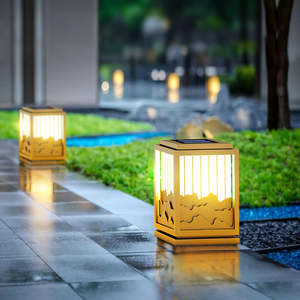 Lampadaire d'<span class=keywords><strong>extérieur</strong></span> en métal et acrylique, nouveau style zen chinois, pour jardin, villa, cour, étanche, vente en gros pour projets - Product Image 4