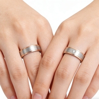 Titanfitz - Style européen - Deux tons - Plaqué or rose 18 carats - Hypoallergénique - Acier inoxydable 316L - Bijoux - Alliances de mariage - Bagues de couple