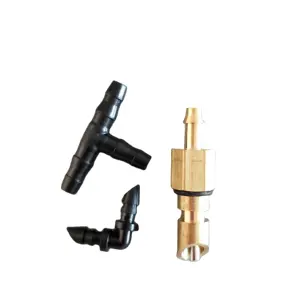 Brass Material Nipple Drinkers Connect 1/4'' Tee with Clip Mouse Water Nipple Drinkers