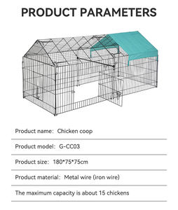 Gaiola de galinha para animais, gaiola de galinha para aves domésticas ao ar livre - Product Image 3