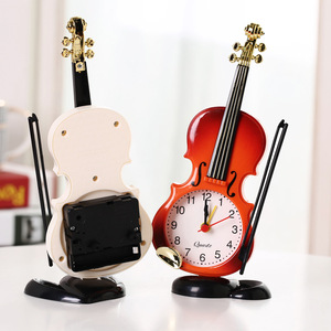 Trẻ em dễ thương hoạt hình đầu giường Retro Đồng hồ Violin học sinh Sáng Tạo sử dụng đồng hồ báo thức thời trang đơn giản theo phong cách Châu Âu - Product Image 2