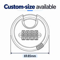 Cadenas rond en alliage de zinc durable à combinaison 4 chiffres pour porte et entrepôt