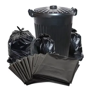 Factory customizable plastic big black bin bags huge garbage bag HDPE LDPE trash bags 55 Gallon