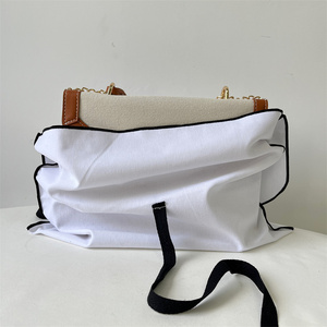 Custom Logo Twill Cotton <b>Envelopes</b> for Clothes Handbags Dust Recyclable <b>White</b> Canvas <b>Envelope</b> Pouch Ribbon Tie for Gift Packing - Product Image 4