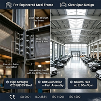 Fabricante de Edificios de Acero Prefabricados con Certificación CE ISO, Salas de Exhibición para Concesionarios de Autos 4S, Almacenes, Salas de Venta, Salas de Exhibición Metálicas