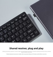 Set Keyboard dan Mouse Nirkabel RF 24G 78 Tombol Mini Silent Plug and Play Model 901 untuk Komputer Laptop