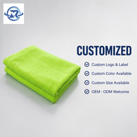 Serviette de séchage pour voiture en microfibre épaissie à séchage rapide, double face, 1600 GSM, à boucles torsadées, nano-tissée, 80/20, certifiée OEKO-TEX