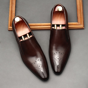 Latest high-end men's shoes premium lace-up business Oxford leather dress shoes men's formal shoes wholesale - Product Image 2