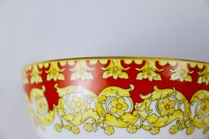 Service de table de luxe en porcelaine pour 6 personnes, fait main, promotionnel, assiettes en céramique, saladier et cuillère pour fêtes - Product Image 3