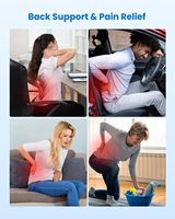 Coussin de massage lombaire COMFIER pour chaise de bureau, coussin chauffant pour le soutien du dos avec 3 modes de vibration et 3 intensités